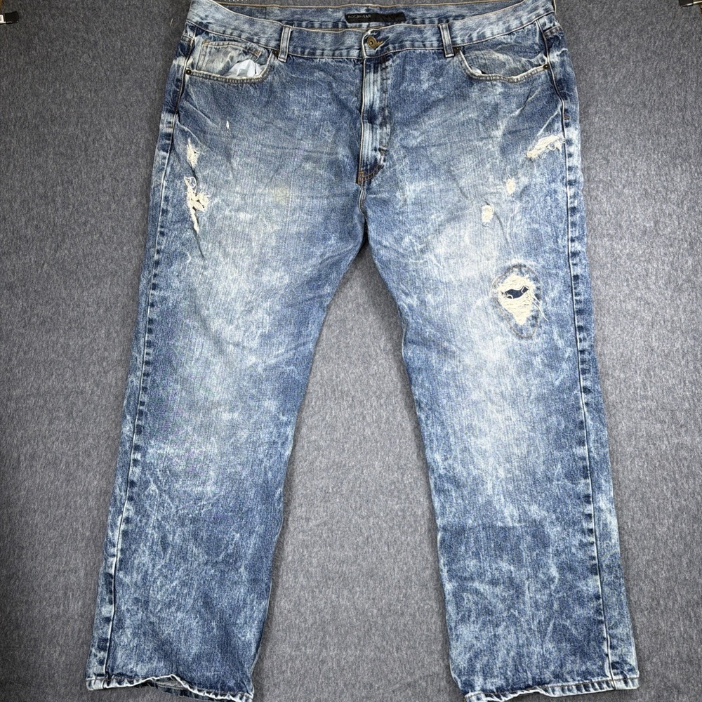Rocawear Jeans Mens 52x32 Medium Wash Baggy Rap Style Art Y2K